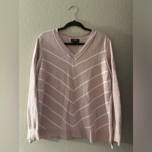 Liz Claiborne Pink and White Sweater